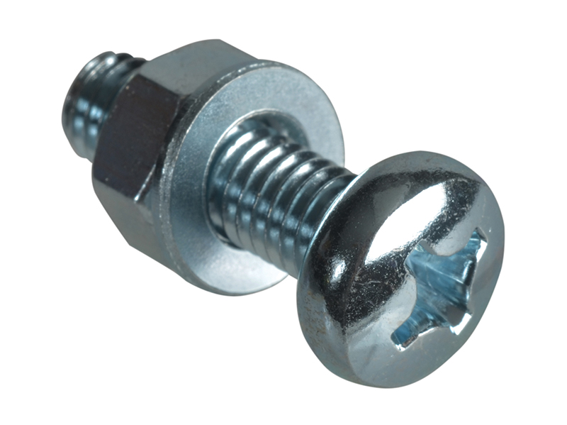 Forgepack Machine Screws Pan Head ZP M6 x 20mm (Pack of 8)