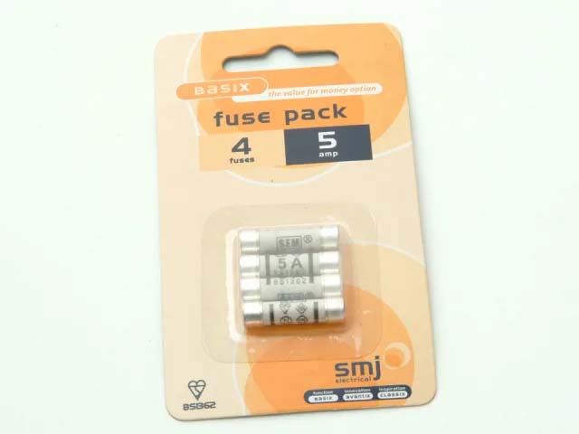 SMJ 5 Amp Fuses (Pack of 4) - FU05AC
