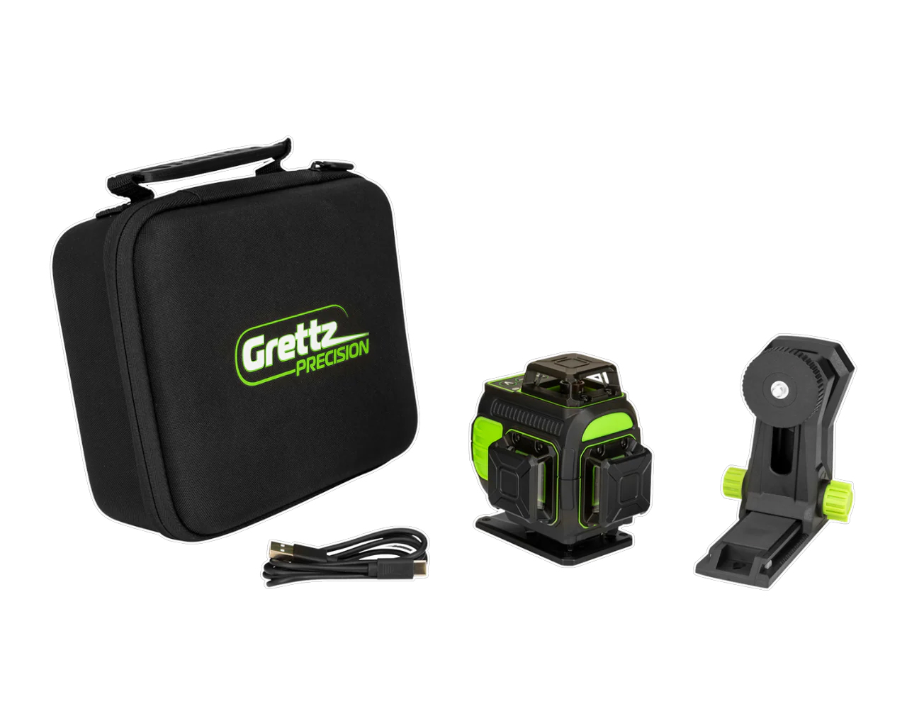 Grettz G4D 4 Plane USB-C Multi Line Green Beam Laser