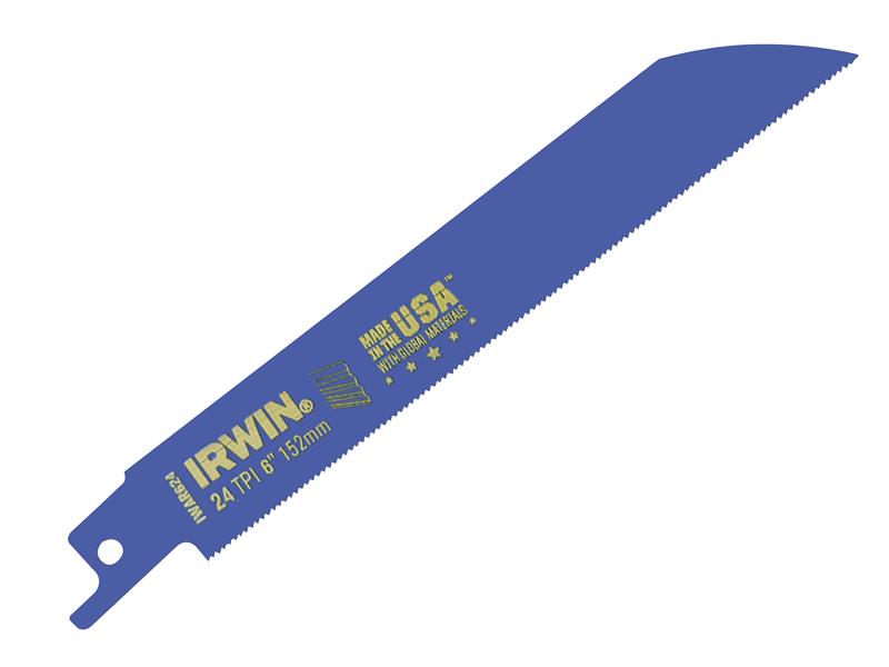 IRWIN 624R Sabre Saw Blade Metal Cutting 150mm 24 TPI Pack of 5 IRW10504154