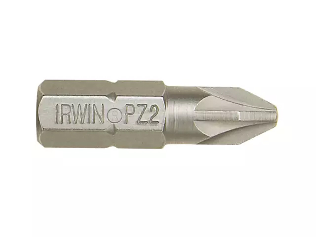Irwin Screwdriver Bits Pozi Drive PZ2 25mm (Pack of 1) - 10504398