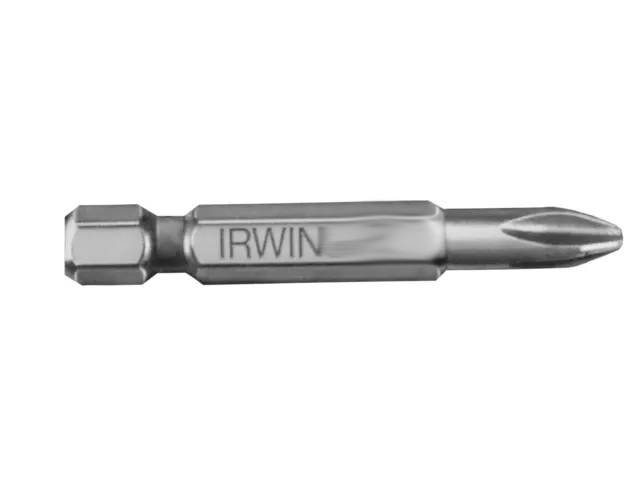Irwin Power Screwdriver Bits Pozi Driv PZ2 50mm (Pack of 2) - 10504406