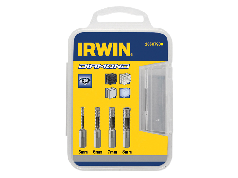 IRWIN Diamond Drill Bit Set 4 Piece 5-8mm IRW10507900