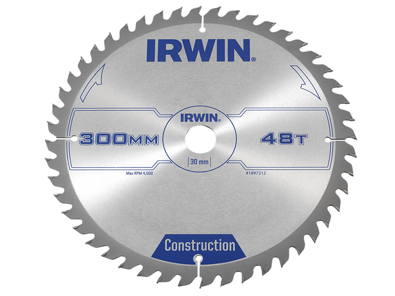 IRWIN General Purpose Table &amp; Mitre Saw Blade 300 x 30mm x 48T ATB IRW1897212