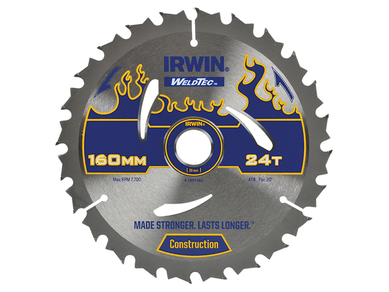 IRWIN Weldtec Circular Saw Blade 160 x 20mm x 24T ATB IRW1897362