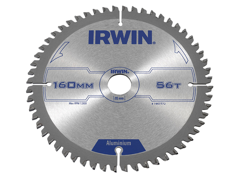 IRWIN Professional Aluminium Circular Saw Blade 160 x 20mm x 56T TCG IRW1907772