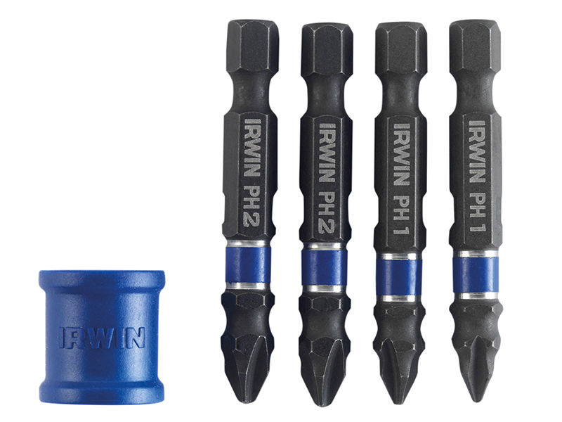 IRWIN Phillips/Pozidriv Impact Magnetic Screwdriver Bit Set, 5 Piece IRW1923416