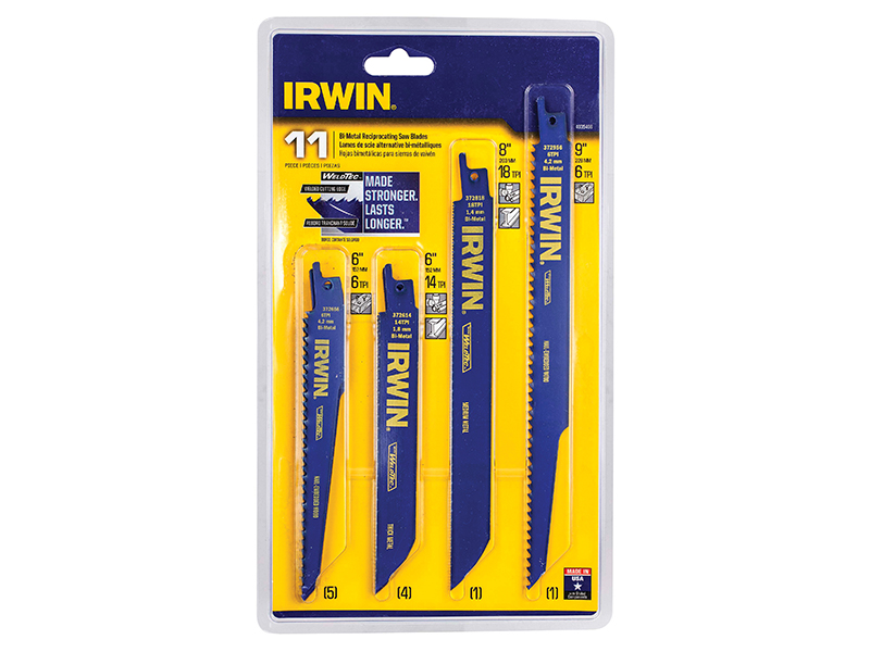 IRWIN Bi-Metal Reciprocating Blade Set, 11 Piece IRW4935496