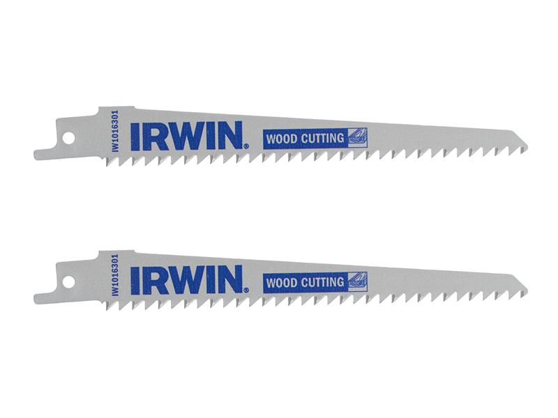 IRWIN Sabre Saw Blade Wood/PVC Cutting 152mm Pack of 2 IRWIW1016301