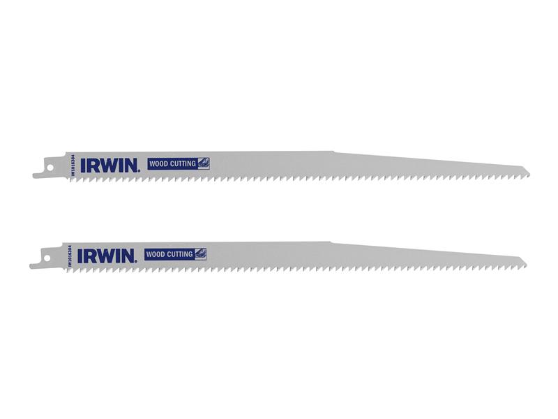 IRWIN Sabre Saw Blade Coarse Wood Cutting 305mm Pack of 2 IRWIW1016304