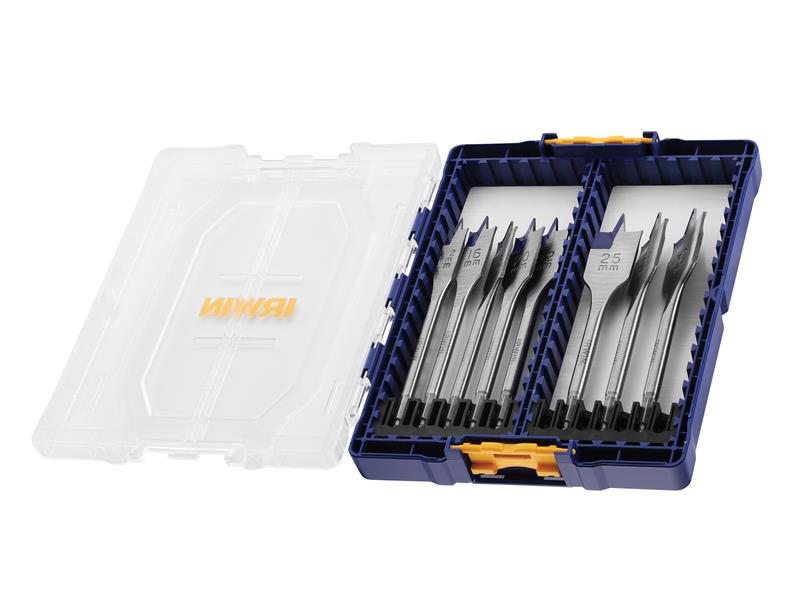 IRWIN Blue Groove 4X Flat Bit Set, 8 Piece IRWIW4041010