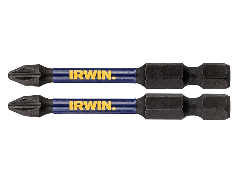 IRWIN Impact Pro Performance Screwdriver Bits PH2 57mm (Pack 2) IRWIW6061306