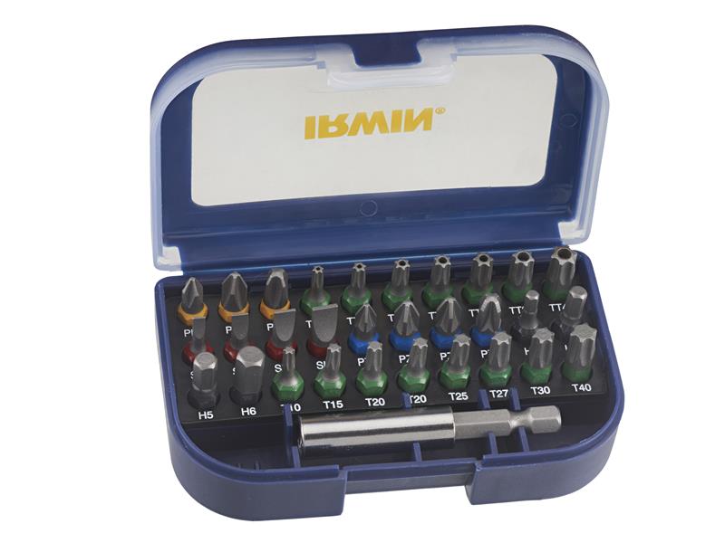 IRWIN Colour Coded Screwdriver Bit Set, 31 Piece IRWIW6062526