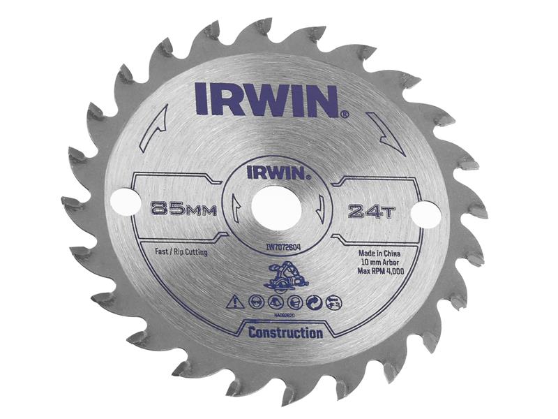 IRWIN General Purpose Saw Blade 85 x 10mm x 24T ATB IRWIW7072604