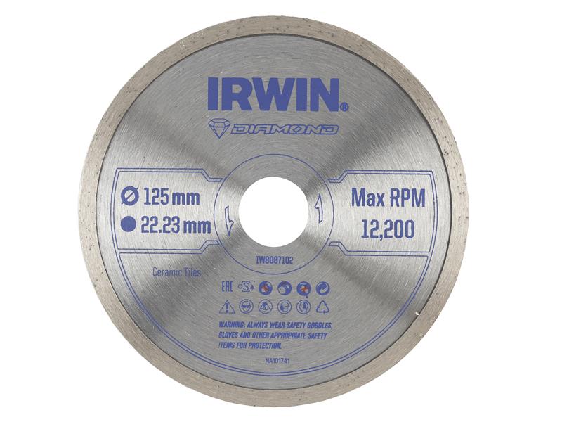 IRWIN Continuous Rim Diamond Blade 125 x 22.23mm IRWIW8087102