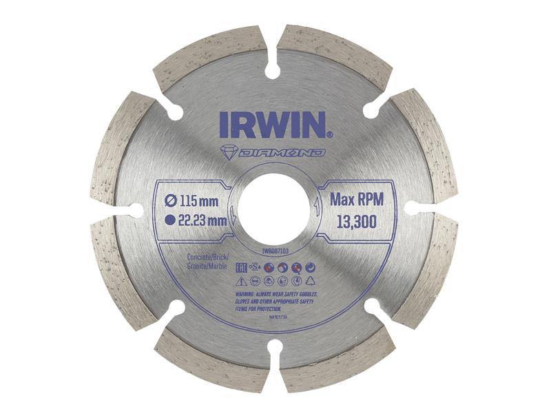 IRWIN Segmented Diamond Blade 115 x 22.23mm IRWIW8087103