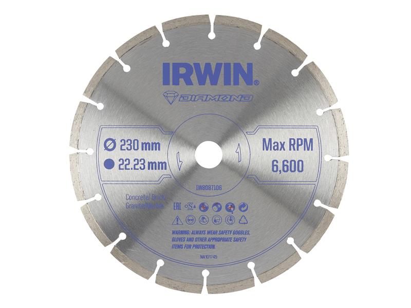 IRWIN Segmented Diamond Blade 230 x 22.23mm IRWIW8087106