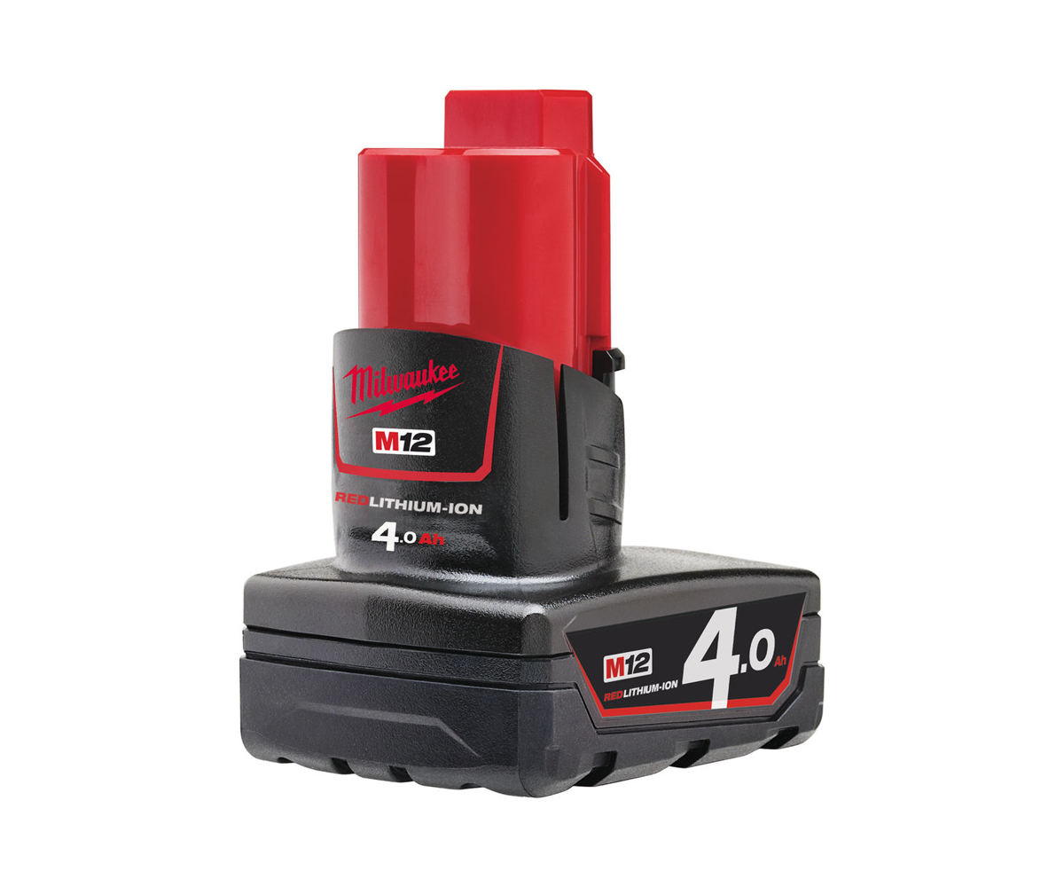 Milwaukee M12B4 12V 4.0Ah Red Lithium-Ion Battery