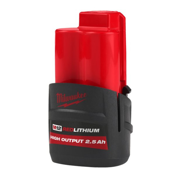 Milwaukee M12HB25 12V 2.5Ah High Output Red Lithium-Ion Battery