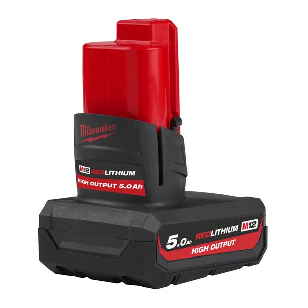Milwaukee M12HB5 12V 5Ah High Output Red Lithium-Ion Battery