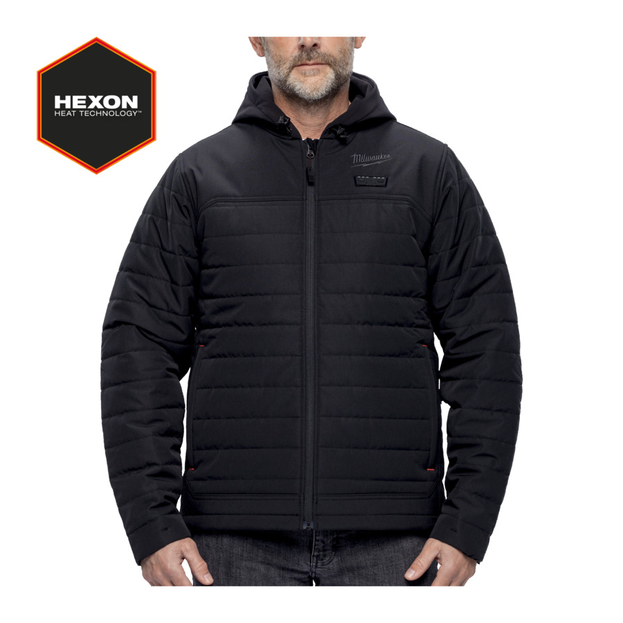 Milwaukee M12HPJBL3-0 / 4932493839 12v Hexon Heated Puffer Jacket Black - L
