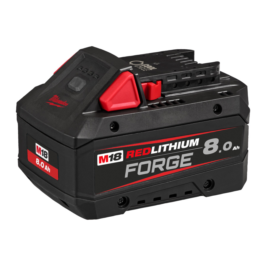 Milwaukee 18V 8.0ah Forge Redlithium Battery - M18FB8