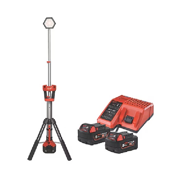 Milwaukee M18SAL2-502B 18v LED Telescopic Area Light 2800 Lumens - 5.0Ah Pack