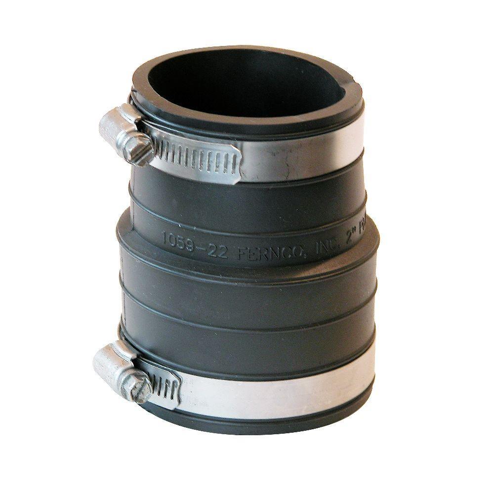 Flexible Waste Coupling 3 Inch x 2 Inch - Rubber Coupling