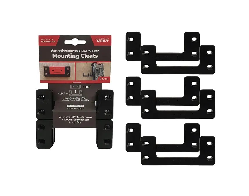 Stealthmounts - Milwaukee BLACK Mounting Cleats V2 6pc - OM-LOCL-BLK-6