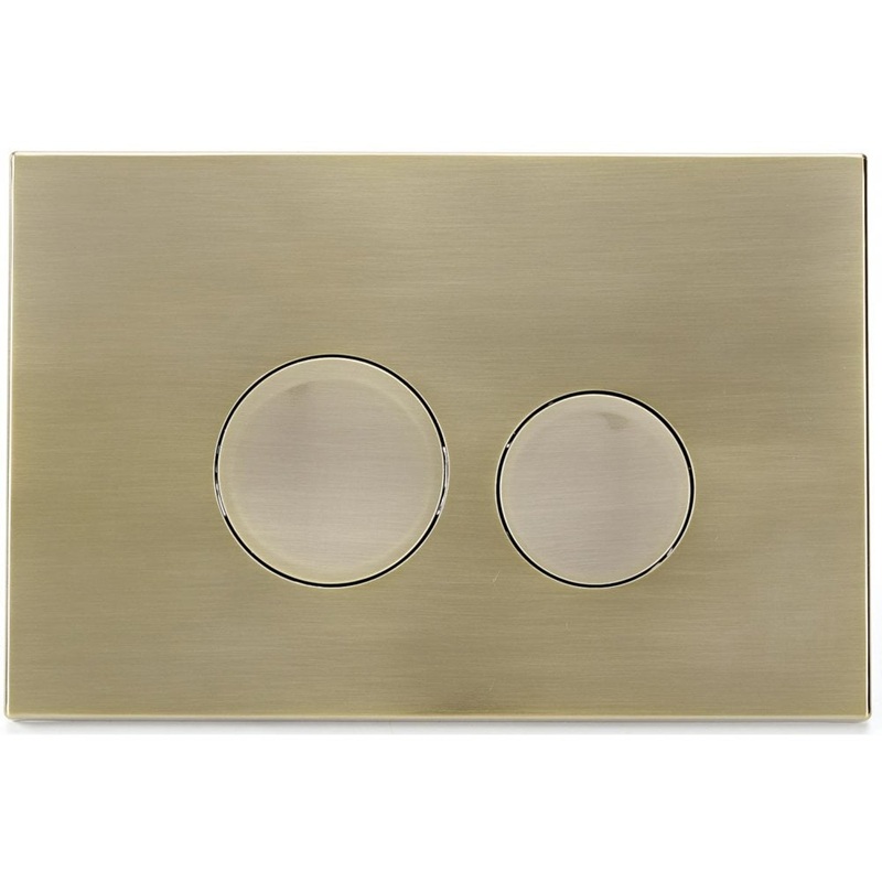 Ohio Round Pneumatic Push-Button - Brushed Brass