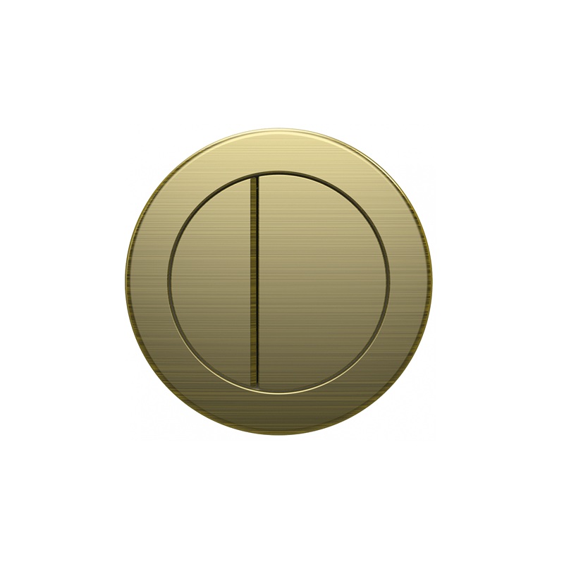 Ascent Concealed Round Push-Button - Brushed Brass