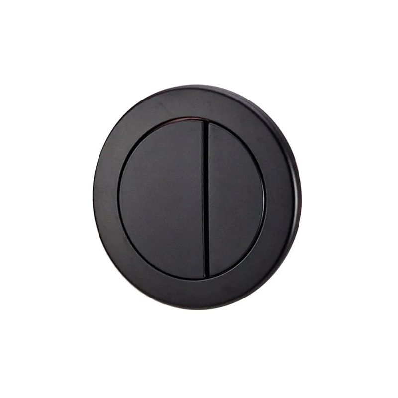 Ascent Concealed Round Push-Button - Matt Black