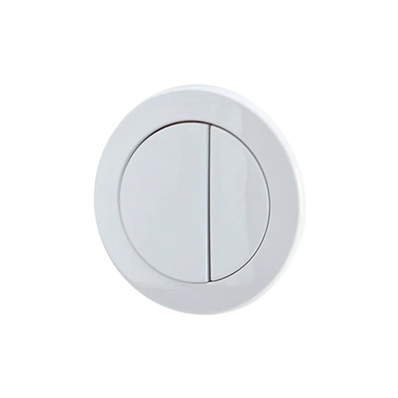 Ascent Concealed Round Push-Button - White