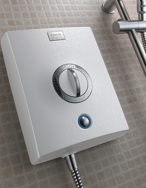 Aqualisa Quartz Electric Shower 9.5kw White/Chrome MJ Plastics