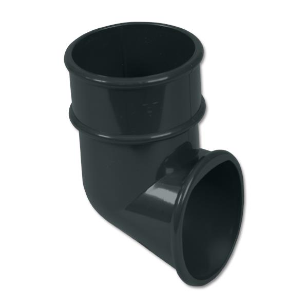 Floplast RB3AG 68mm Round Downpipe - Shoe - Anthracite Grey