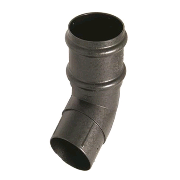 Floplast RB6CI 68mm Round Downpipe - 112.5* Offset Bend - Faux Cast Iron