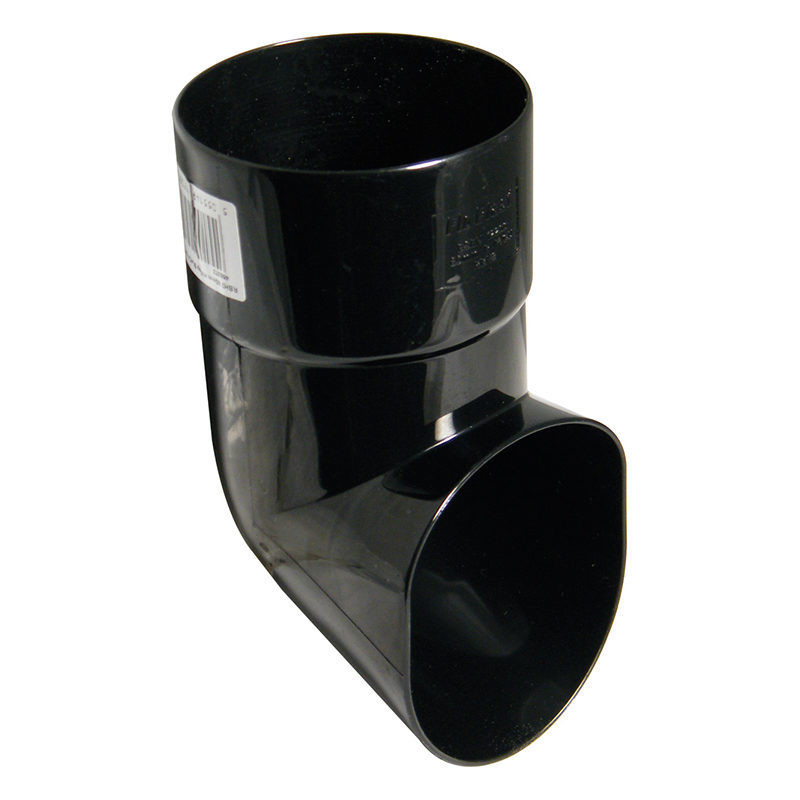 Floplast RBH3BL Shoe 80mm Downpipe Black