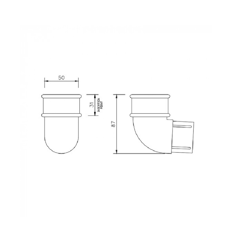 Floplast Rbm1br 50mm Miniflo Downpipe 925 Degree Offset Bend Brown Mj Plastics And Plumbing