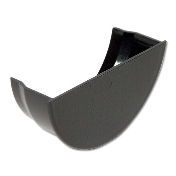 Floplast RE2AG 112mm Half Round Gutter - Internal Stopend - Anthracite Grey