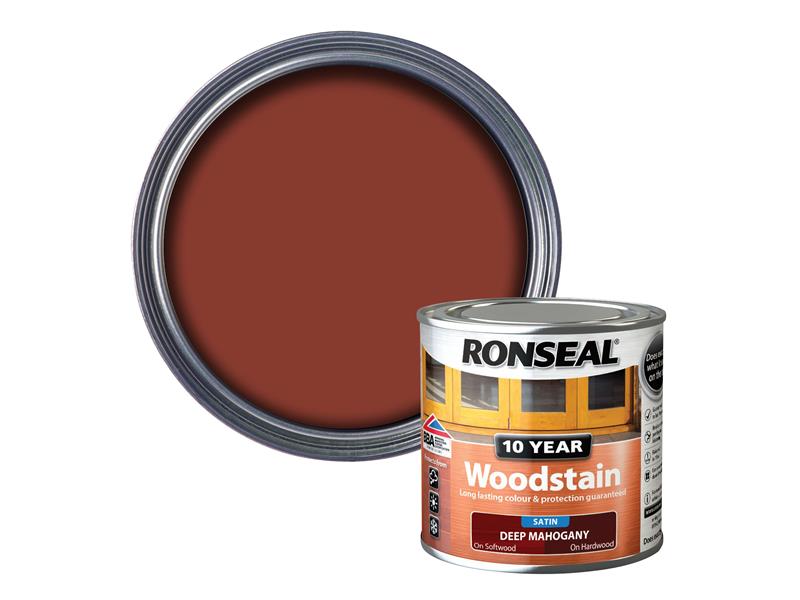 Ronseal 10 Year Woodstain Deep Mahogany 250ml RSL10WSDM250