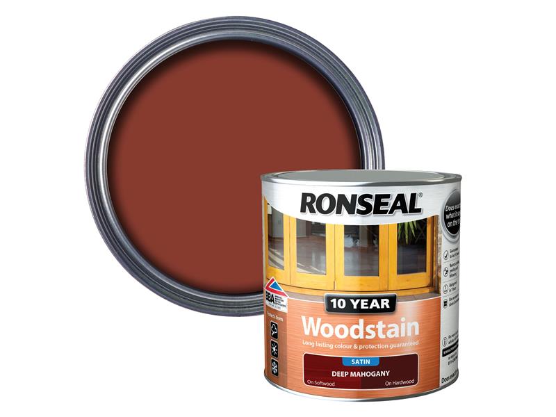 Ronseal 10 Year Woodstain Deep Mahogany 2.5 litre RSL10WSDM25L