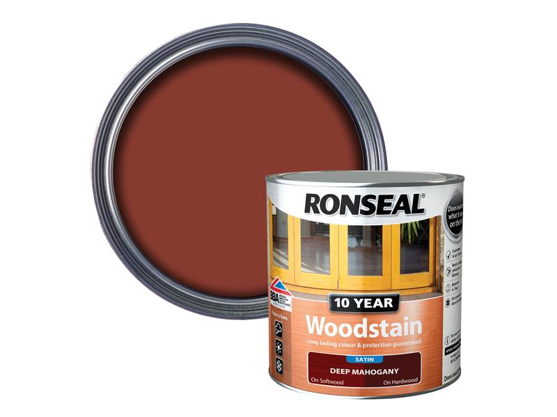 Ronseal 10 Year Woodstain Deep Mahogany 750ml RSL10WSDM750