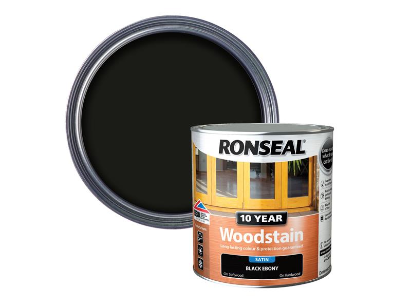 Ronseal 10 Year Woodstain Ebony 2.5 litre RSL10WSEB25L