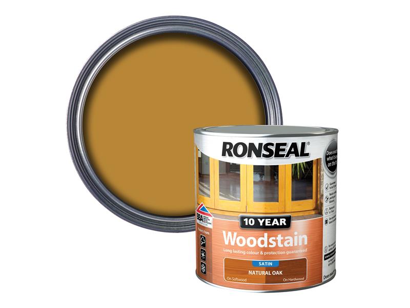 Ronseal 10 Year Woodstain Natural Oak 2.5 litre RSL10WSNO25L