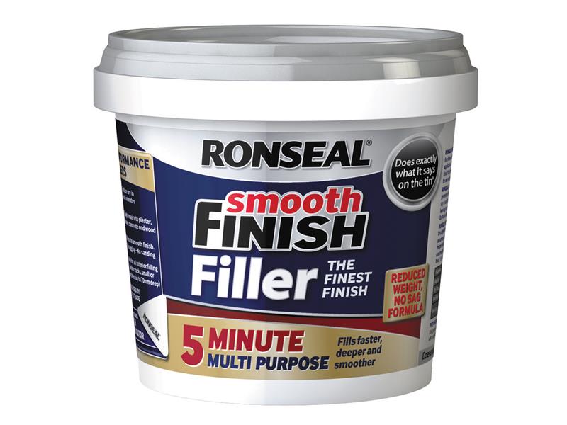 Ronseal 5 Minute Multipurpose Smooth Finish Filler Tub 290ml RSL5MF290ML