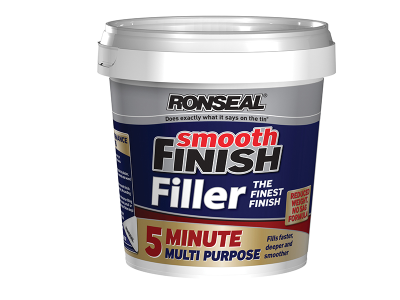 Ronseal Smooth Finish 5 Minute Multipurpose Filler Tub 600ml RSL5MF600ML