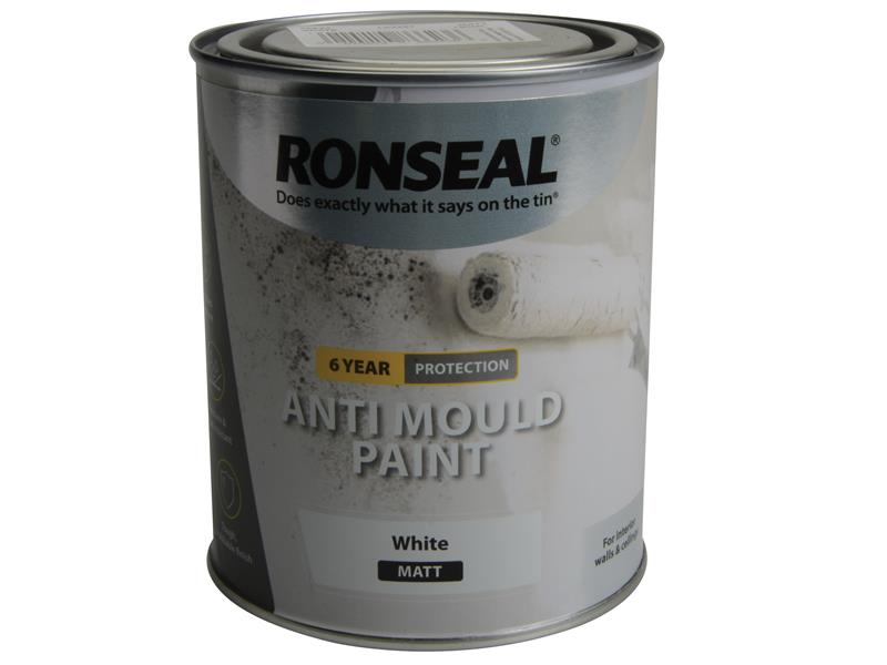 Ronseal 6 Year Anti Mould Paint White Matt 2.5 litre RSLAMPWM25L