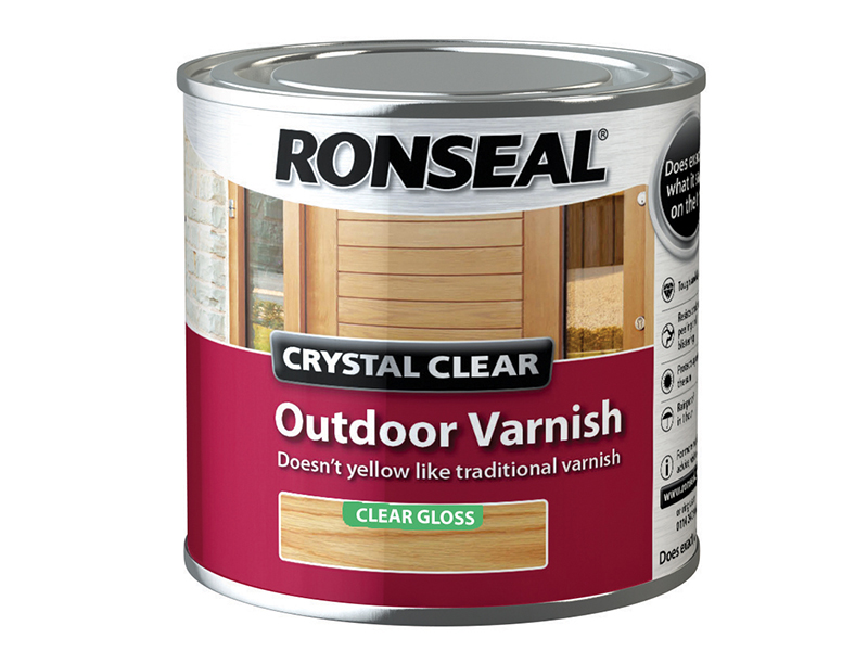 Ronseal Crystal Clear Outdoor Varnish Matt 250ml RSLCCODVM250