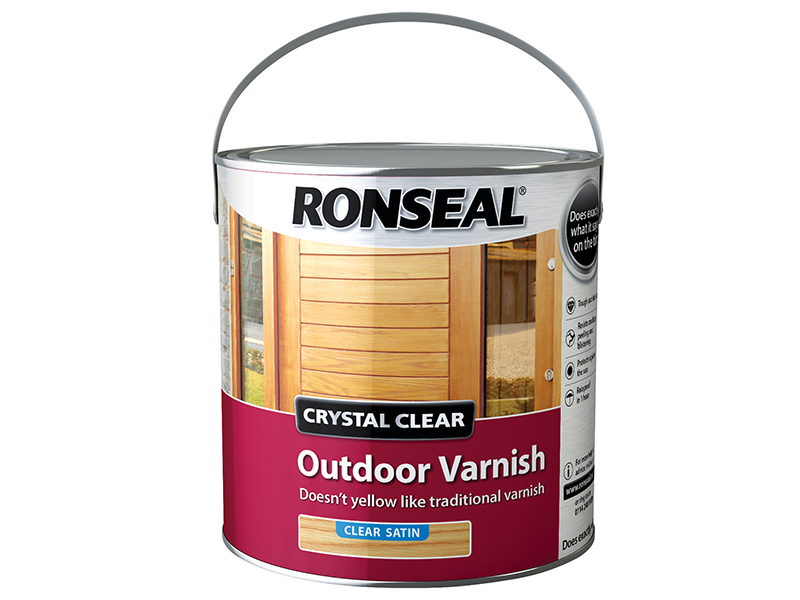 Ronseal Crystal Clear Outdoor Varnish Satin 2.5 litre RSLCCODVS25L