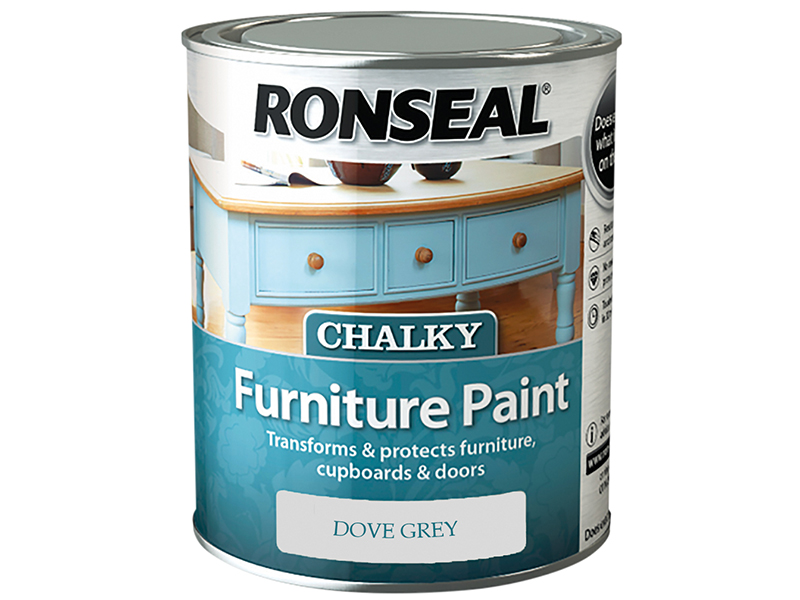 Ronseal Chalky Furniture Paint Dove Grey 750ml RSLCFPDG750